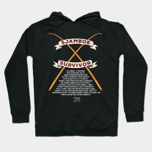 Vintage Sjambok Survivor Leather Whip South Africa Childhood Funny Hoodie